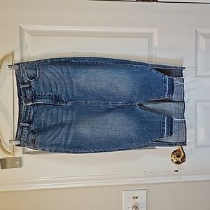 PEACE LOVE WORLD denim midi skirt